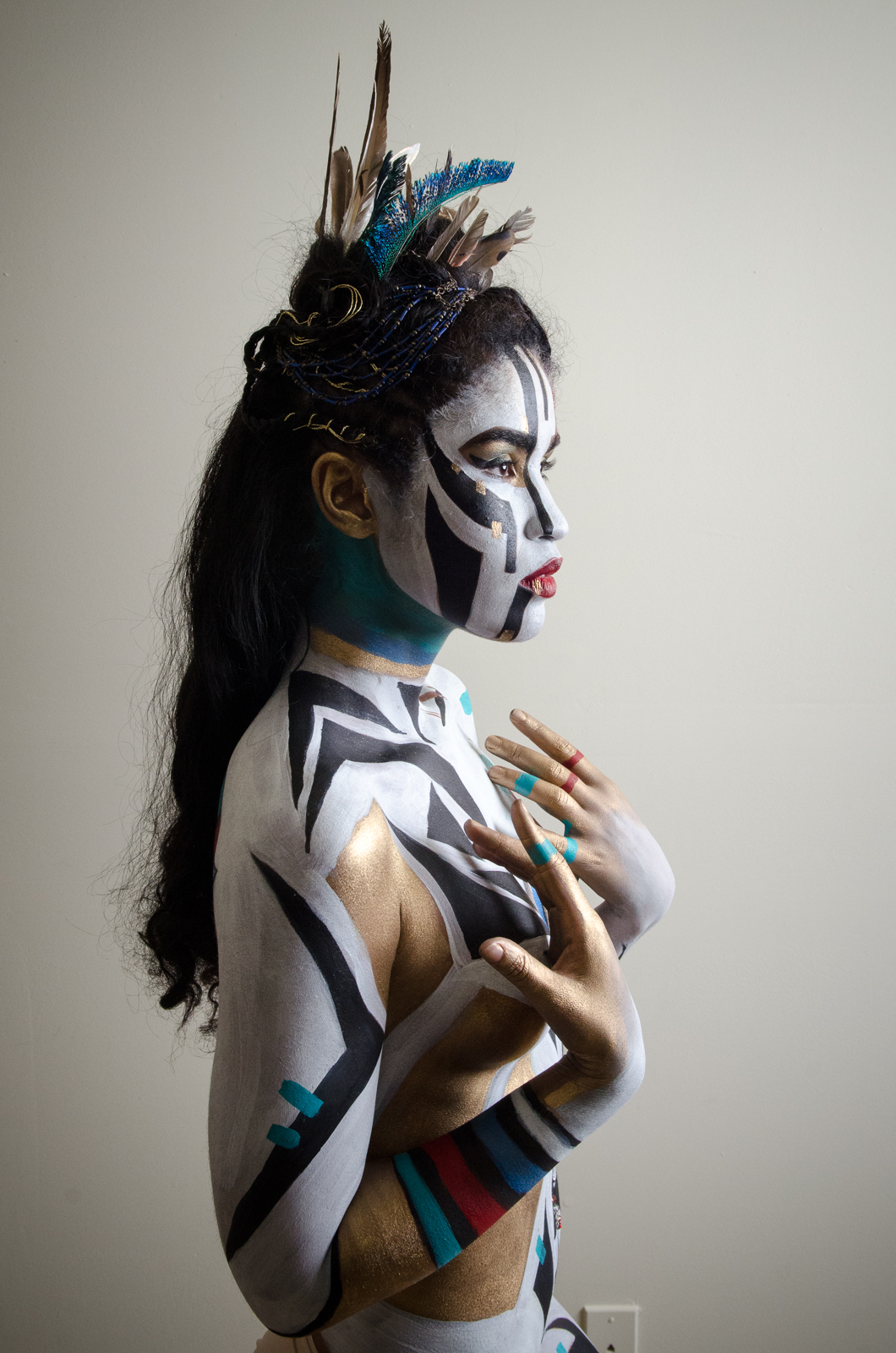 tyrannian tribal body paint